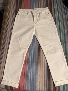 LOFT Women's White Straight-Leg Jeansz
